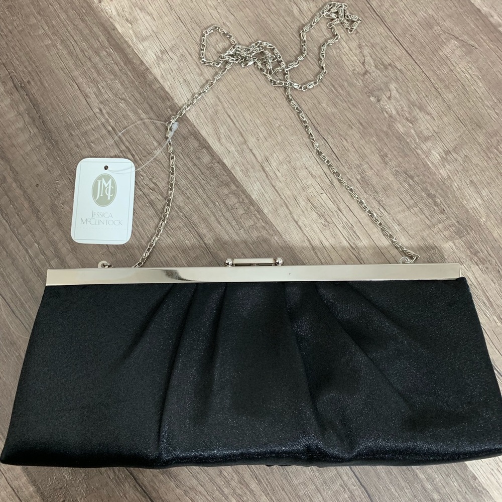 Jessica McClintock satin clutch